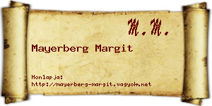 Mayerberg Margit névjegykártya